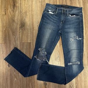 Distressed, straight leg, Joe’s Jeans.